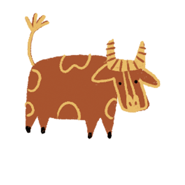 Grazing cow